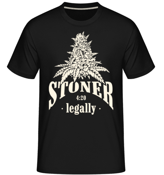 Aperçu: Cannabis Weed Stoner -  T-Shirt Shirtinator homme - Noir - Devant