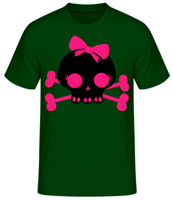 Boucle rose tête de mort emo - T-shirt standard Homme - Vert bouteille - Devant