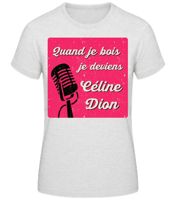 Céline Dion - T-shirt standard Femme - Gris chiné - Devant
