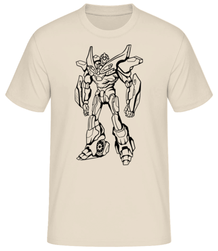 Vorschau: Transformer 2 Kontur - Männer Basic T-Shirt - Creme - Vorne