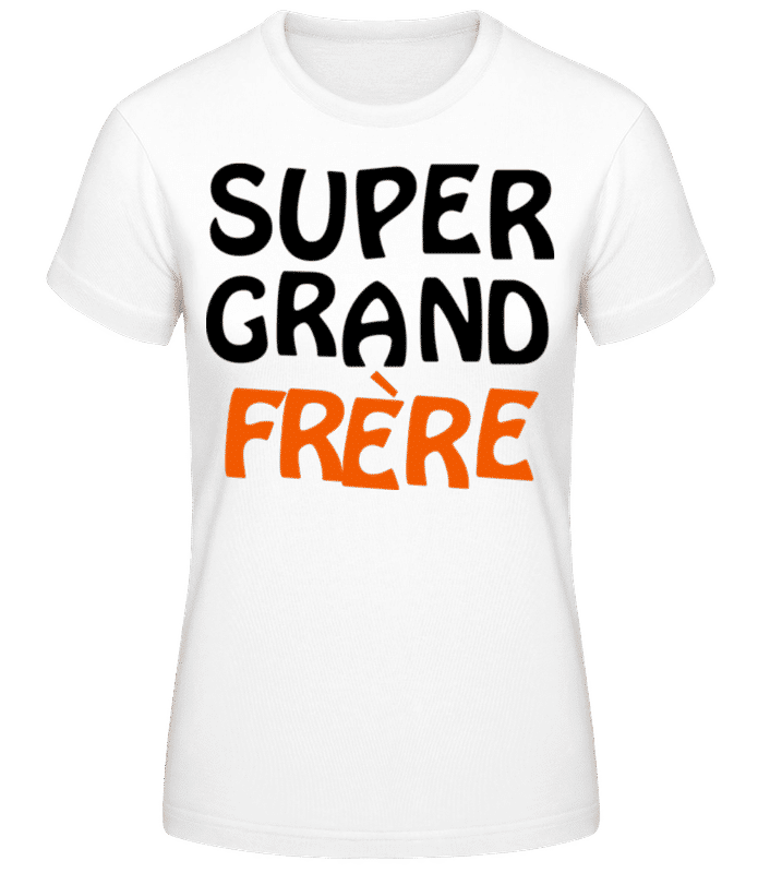 Aperçu: Super Grand Frère Orange - T-shirt femme B&C - Blanc - Devant