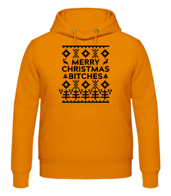Merry Christmas Bitches - Männer Hoodie - Orange - Vorne