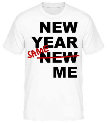 New Year Same Me Black - T-shirt standard Homme - Blanc - Devant