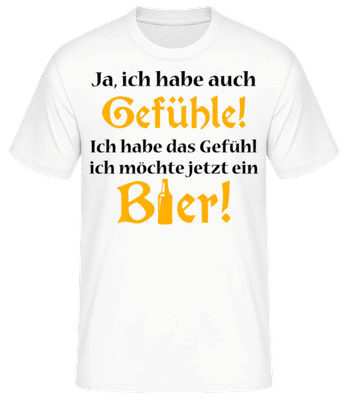 Ich Möchte Jetzt Ein Bier - Männer Basic T-Shirt - Weiß - Vorne