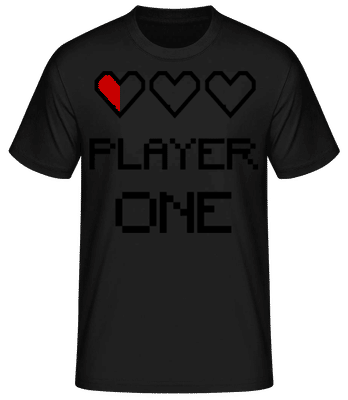 Player One - Männer Basic T-Shirt - Schwarz - Vorne