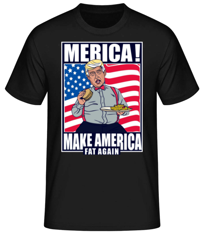 Preview: Trump Burger - Men's Basic T-Shirt - Black - Front