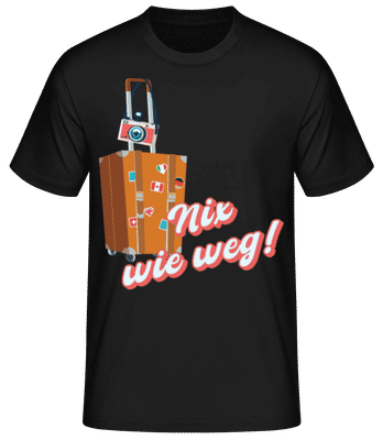 Nix Wie Weg - Männer Basic T-Shirt - Schwarz - Vorne