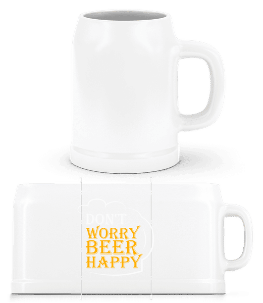 Aperçu: Beer Happy - Chope de bière - Blanc - Devant