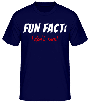 Fun Fact I Dont Care - T-shirt standard Homme - Bleu marine - Devant