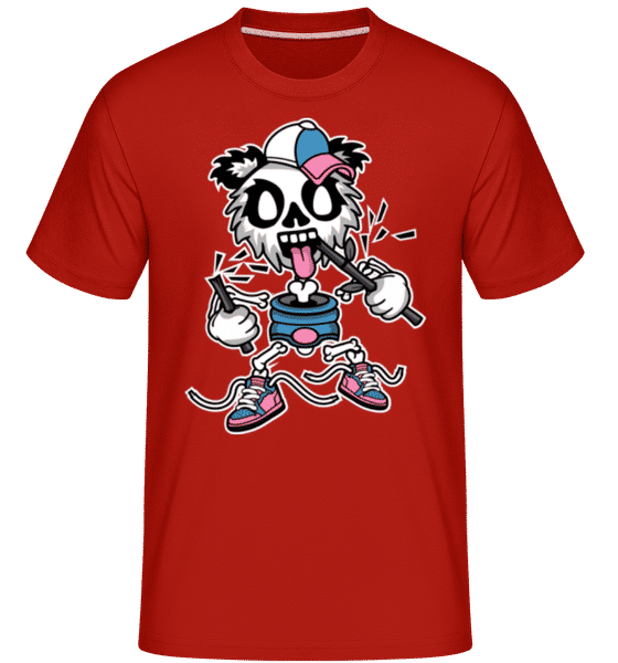 Aperçu: Panda -  T-Shirt Shirtinator homme - Rouge - Devant