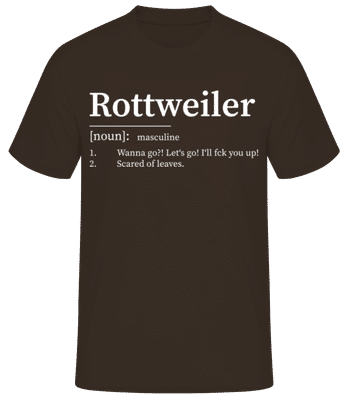 Rottweiler Definition - Männer Basic T-Shirt - Braun - Vorne