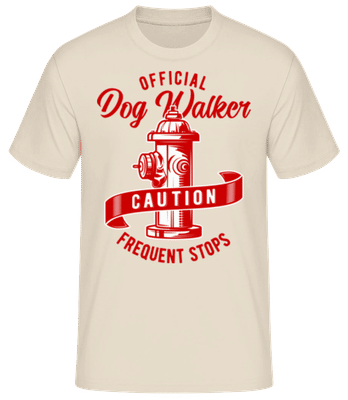 Official Dog Walker - Men's B&C T-Shirt - Cream - Front
