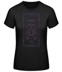 Art Deco Zodiac Sign Scorpio - T-shirt standard Femme - Noir - Devant