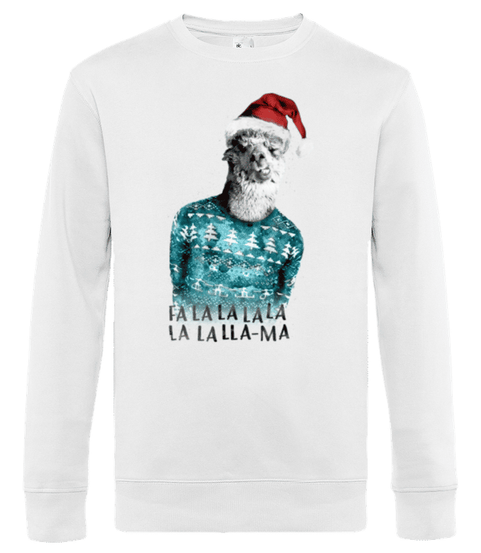 Preview: Christmas Lama - Men's standard sweatshirt - White - Front