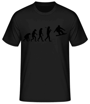 Évolution du snowboard - T-shirt standard Homme - Noir - Devant