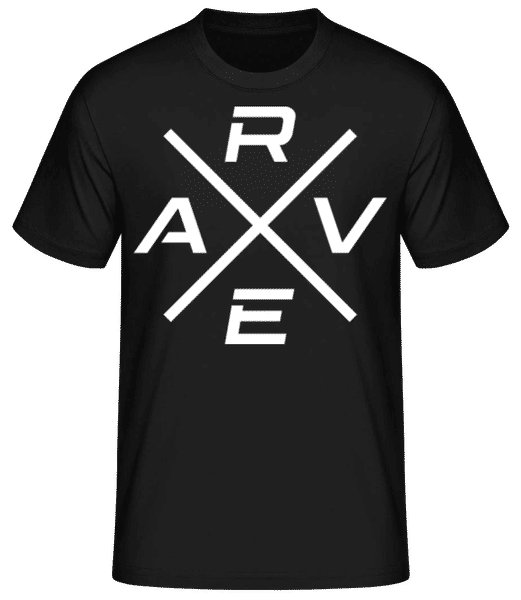Aperçu: Rave Logo - T-shirt standard Homme - Noir - Devant