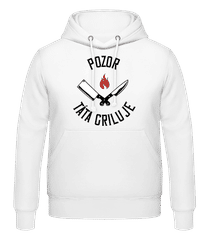 Pozor Táta Griluje · Pánská mikina s kapucí