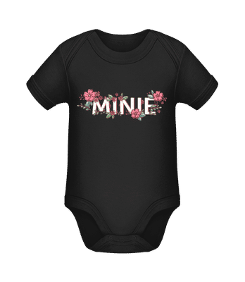 Minie - Body manches courtes bio - Noir - Devant