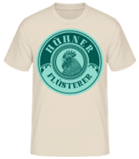 Hühner Flüsterer - Männer Basic T-Shirt - Creme - Vorne