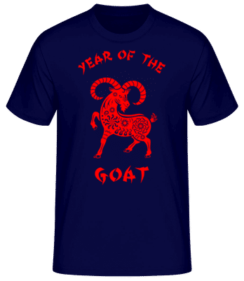 Chinese Zodiac Year Of The Goat - Camiseta básica para hombre - Marino - delante