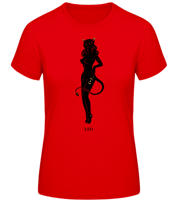 Female Zodiac Sign Leo - T-shirt standard Femme - Rouge - Devant