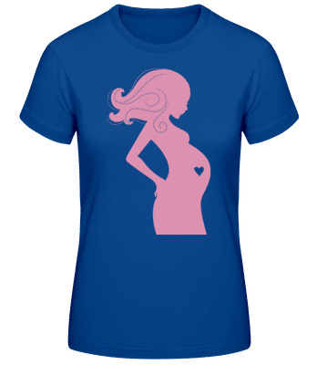 Pregnant Love - Camiseta básica de mujer - Azul real - delante