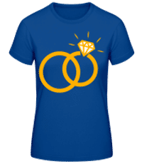 Diamond Wedding Rings - Women's Basic T-Shirt - Royal blue - Front