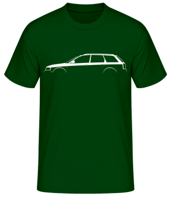 'Audi RS 4 Avant (B5)' Silhouette - Männer Basic T-Shirt - Flaschengrün - Vorne