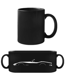 'Chevrolet Corvette C3 Con.' Silhouette · Black Mug