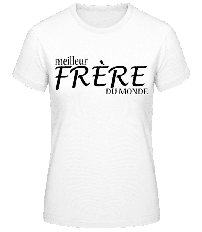 Aperçu: Meilleur Frère Du Monde - T-shirt femme B&C - Blanc - Devant