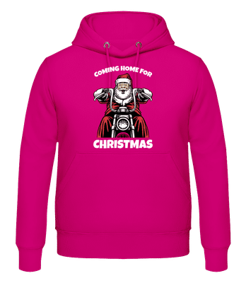 Coming Home For Christmas - Men's Hoodie - Fuchsia - Front