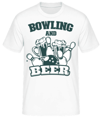 Bowling And Beer - Men's Basic T-Shirt - White - Front