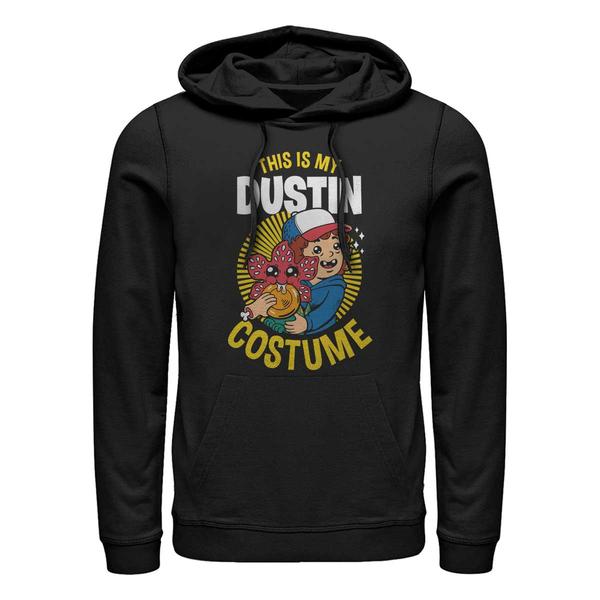 Preview: Netflix - Stranger Things - Dustin Costume - Halloween - Unisex Hoodie - Black - Front
