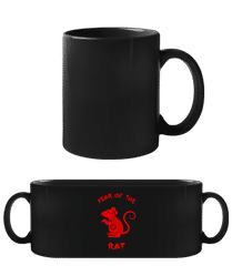 Chinese Zodiac Year Of The Rat · Černý hrnek