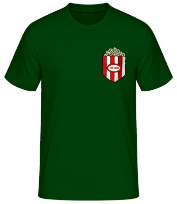 Pop-corn De Poche De Poitrine - T-shirt standard Homme - Vert bouteille - Devant