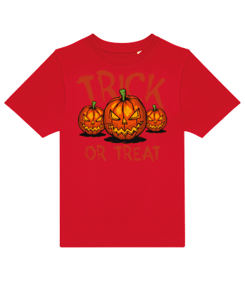 Trick Or Treat 2 - Kinder T-Shirt B&C - Rot - Vorne
