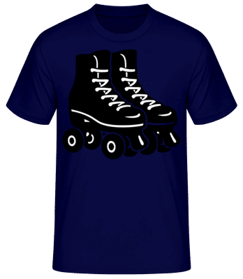 Rollschuhe - Männer Basic T-Shirt - Marine - Vorne