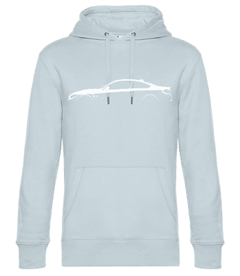'BMW M4 Coupe F82' Silhouette - Sweat à capuche premium Unisexe - Bleu clair - Devant