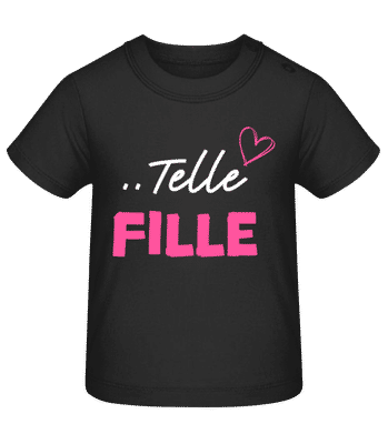 Telle Fille - T-shirt Bébé - Noir - Devant