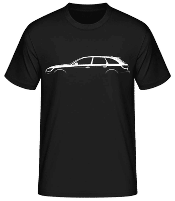 'Audi A4 Avant B9' Silhouette - Männer Basic T-Shirt - Schwarz - Vorne