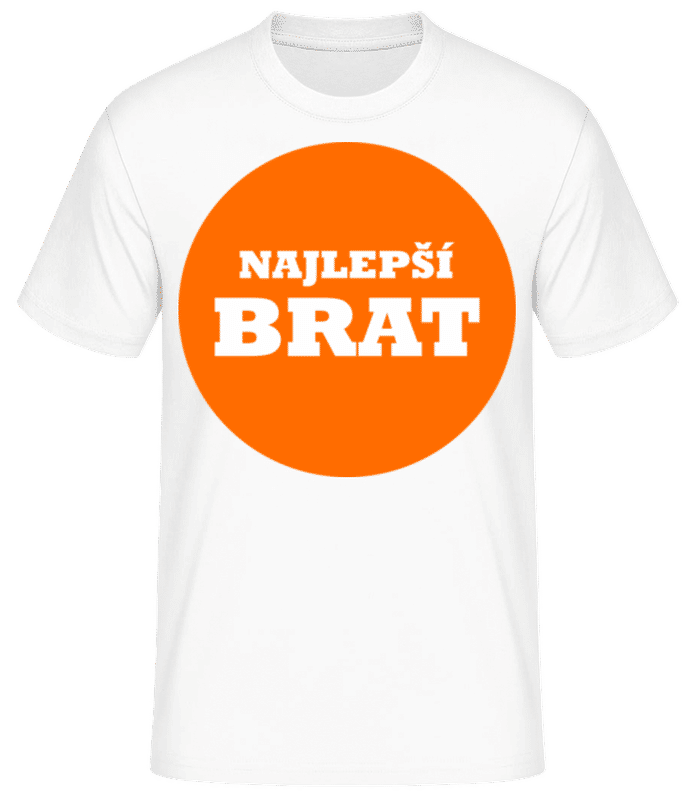Náhľad: Najlepší Brat - Pánske basic tričko - Biela - Predné