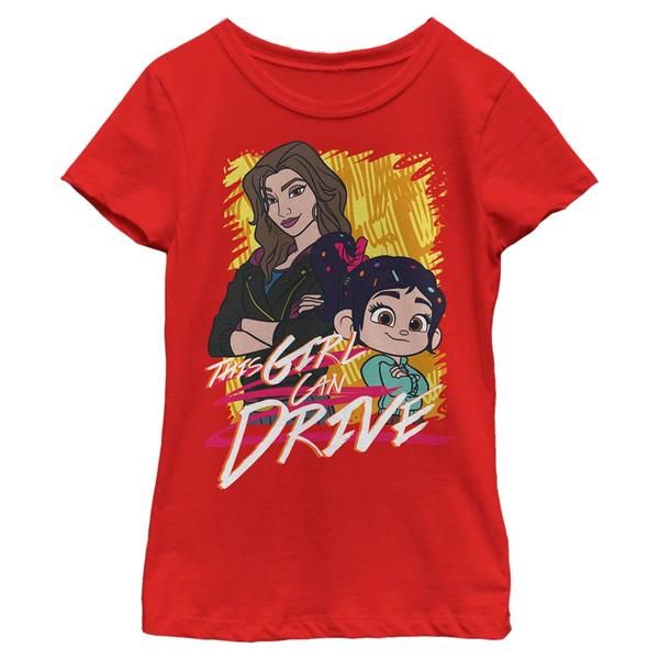 Aperçu: Disney - Les mondes de Ralph - Vanellope & Shank Shank and Vanellope - Enfant T-shirt - Rouge - Devant