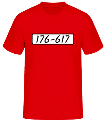Les Rapetou 176-617 - T-shirt standard Homme - Rouge - Devant