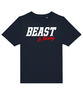 Beast In Training - Kids B&C T-Shirt - Navy - Front