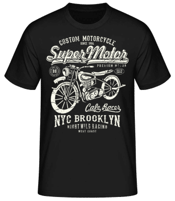 Super Motor - Pánské basic tričko - Černá - Napřed