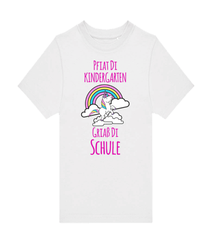 Vorschau: Griaß Di Schule - Kinder T-Shirt B&C - Weiß - Vorne