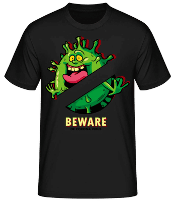 Beware - Männer Basic T-Shirt - Schwarz - Vorne