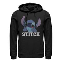 Disney - Lilo & Stitch - Stitch - Unisex Sudadera con capucha - Negro - delante
