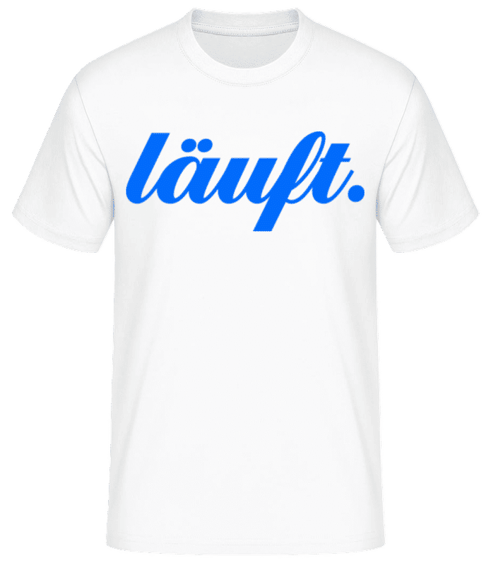 Vorschau: Läuft. - Männer Basic T-Shirt - Weiß - Vorne