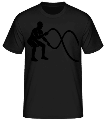 Battle Ropes - Männer Basic T-Shirt - Schwarz - Vorne